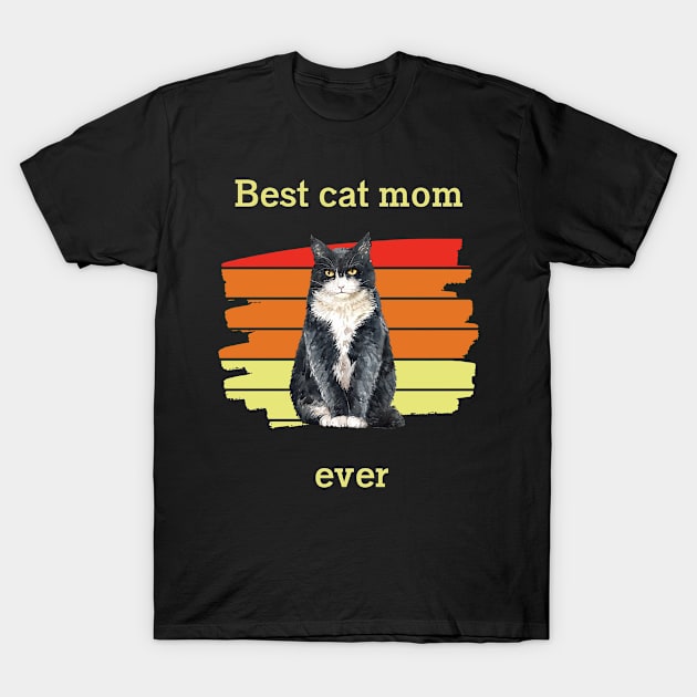 Cat t shirt - Best cat mom ever T-Shirt by hobbystory